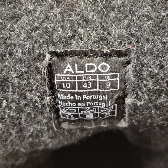 Aldo Men\'s 10 Black Leather Boots Made in Portugal NICE!!!!!